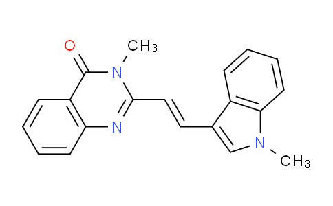 CAS No. 6000-40-4, (E)-3-methyl-2-(2-(1-methyl-1H-indol-3-yl)vinyl)quinazolin-4(3H)-one