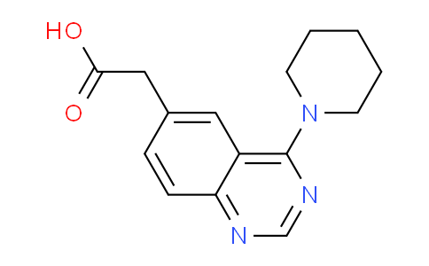 CAS No. 1233025-87-0, 2-(4-(piperidin-1-yl)quinazolin-6-yl)acetic acid