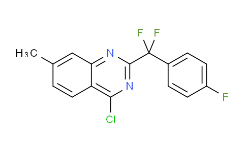 CAS No. 1241915-17-2, 4-chloro-2-(difluoro(4-fluorophenyl)methyl)-7-methylquinazoline