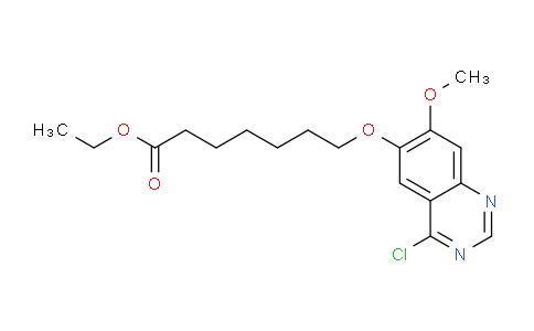 CAS No. 1012057-26-9, ethyl 7-((4-chloro-7-methoxyquinazolin-6-yl)oxy)heptanoate