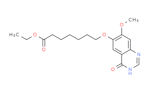 CAS No. 1012057-25-8, ethyl 7-((7-methoxy-4-oxo-3,4-dihydroquinazolin-6-yl)oxy)heptanoate