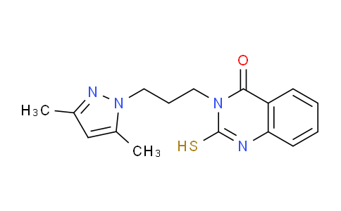 CAS No. 1001519-24-9, 3-(3-(3,5-Dimethyl-1H-pyrazol-1-yl)propyl)-2-mercaptoquinazolin-4(3H)-one