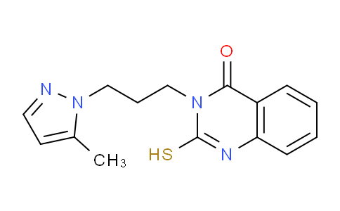 CAS No. 1003993-45-0, 2-Mercapto-3-(3-(5-methyl-1H-pyrazol-1-yl)propyl)quinazolin-4(3H)-one