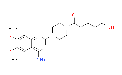 CAS No. 109678-71-9, 1-(4-(4-Amino-6,7-dimethoxyquinazolin-2-yl)piperazin-1-yl)-5-hydroxypentan-1-one