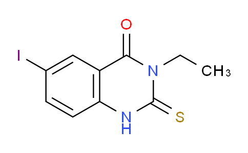 CAS No. 111631-31-3, 3-Ethyl-6-iodo-2-thioxo-2,3-dihydroquinazolin-4(1H)-one