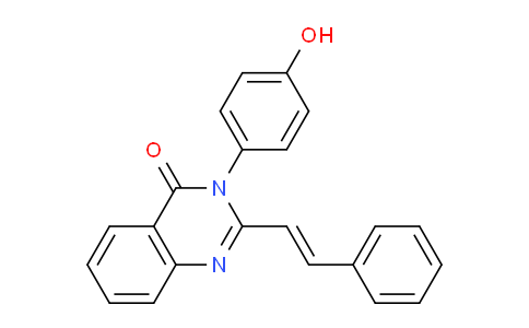CAS No. 112750-80-8, 3-(4-Hydroxyphenyl)-2-styrylquinazolin-4(3H)-one