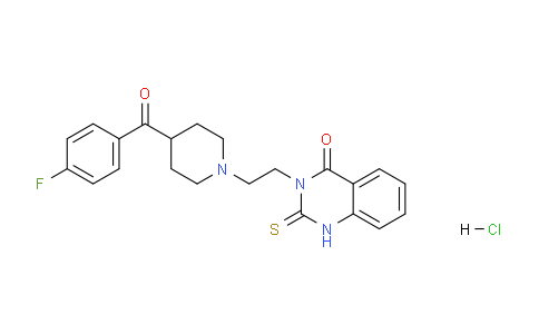 CAS No. 1135280-78-2, 3-(2-(4-(4-Fluorobenzoyl)piperidin-1-yl)ethyl)-2-thioxo-2,3-dihydroquinazolin-4(1H)-one hydrochloride