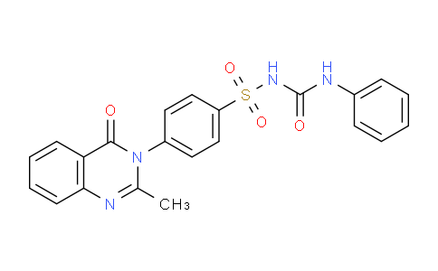 CAS No. 113849-20-0, 4-(2-Methyl-4-oxoquinazolin-3(4H)-yl)-N-(phenylcarbamoyl)benzenesulfonamide