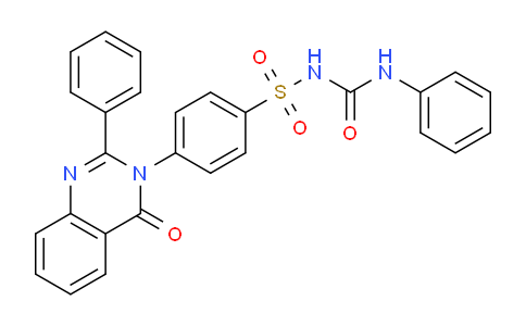 CAS No. 113849-22-2, 4-(4-Oxo-2-phenylquinazolin-3(4H)-yl)-N-(phenylcarbamoyl)benzenesulfonamide