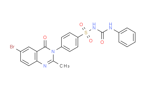 CAS No. 113849-28-8, 4-(6-Bromo-2-methyl-4-oxoquinazolin-3(4H)-yl)-N-(phenylcarbamoyl)benzenesulfonamide