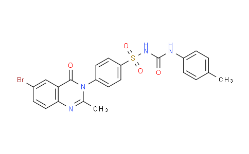 CAS No. 113849-29-9, 4-(6-Bromo-2-methyl-4-oxoquinazolin-3(4H)-yl)-N-(p-tolylcarbamoyl)benzenesulfonamide