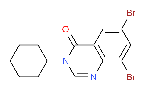 CAS No. 114390-40-8, 6,8-Dibromo-3-cyclohexylquinazolin-4(3H)-one