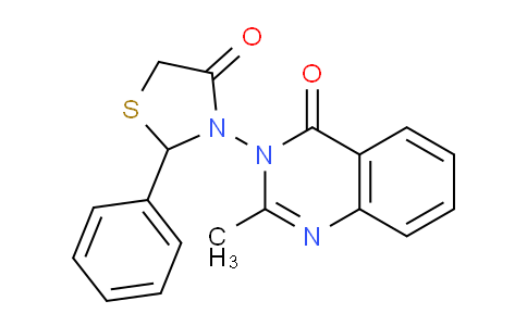 CAS No. 114406-57-4, 3-(2-Methyl-4-oxoquinazolin-3(4H)-yl)-2-phenylthiazolidin-4-one