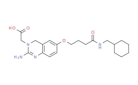 CAS No. 114703-77-4, 2-(2-Amino-6-(4-((cyclohexylmethyl)amino)-4-oxobutoxy)quinazolin-3(4H)-yl)acetic acid