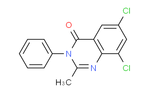 CAS No. 116937-53-2, 6,8-Dichloro-2-methyl-3-phenylquinazolin-4(3H)-one