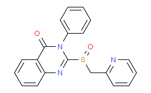 CAS No. 117038-05-8, 3-Phenyl-2-((pyridin-2-ylmethyl)sulfinyl)quinazolin-4(3H)-one
