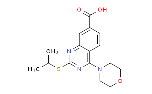 CAS No. 1171641-84-1, 2-(Isopropylthio)-4-morpholinoquinazoline-7-carboxylic acid