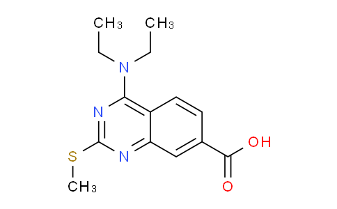 CAS No. 1172506-05-6, 4-(Diethylamino)-2-(methylthio)quinazoline-7-carboxylic acid