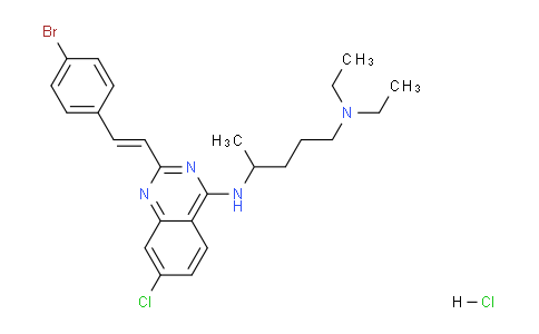 CAS No. 1173013-52-9, N4-(2-(4-Bromostyryl)-7-chloroquinazolin-4-yl)-N1,N1-diethylpentane-1,4-diamine hydrochloride