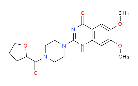 CAS No. 1177261-73-2, 6,7-Dimethoxy-2-(4-(tetrahydrofuran-2-carbonyl)piperazin-1-yl)quinazolin-4(1H)-one