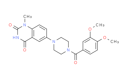 CAS No. 119198-23-1, 6-(4-(3,4-Dimethoxybenzoyl)piperazin-1-yl)-1-methylquinazoline-2,4(1H,3H)-dione