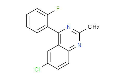 CAS No. 119401-13-7, 6-Chloro-4-(2-fluorophenyl)-2-methylquinazoline