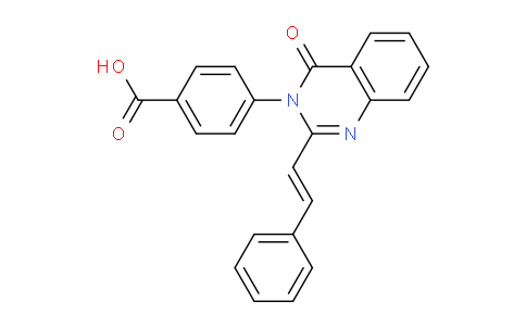 CAS No. 1237743-90-6, 4-(4-Oxo-2-styrylquinazolin-3(4H)-yl)benzoic acid