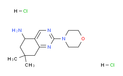 CAS No. 1242339-81-6, 7,7-Dimethyl-2-morpholino-5,6,7,8-tetrahydroquinazolin-5-amine dihydrochloride