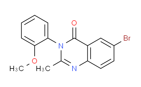 CAS No. 101272-04-2, 6-Bromo-3-(2-methoxyphenyl)-2-methylquinazolin-4(3H)-one