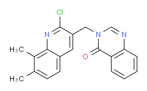 DY783123 | 1014760-13-4 | 3-((2-Chloro-7,8-dimethylquinolin-3-yl)methyl)quinazolin-4(3H)-one