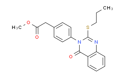 DY783126 | 102037-99-0 | Methyl 2-(4-(4-oxo-2-(propylthio)quinazolin-3(4H)-yl)phenyl)acetate