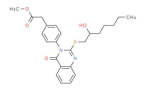 CAS No. 102038-09-5, Methyl 2-(4-(2-((2-hydroxyheptyl)thio)-4-oxoquinazolin-3(4H)-yl)phenyl)acetate