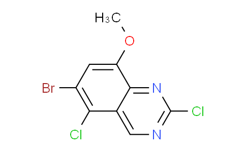 CAS No. 1036755-87-9, 6-Bromo-2,5-dichloro-8-methoxyquinazoline