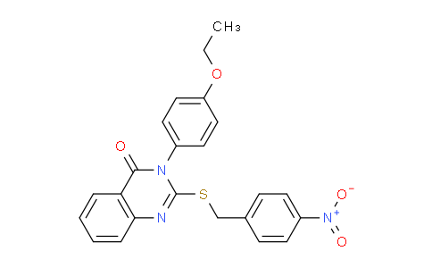 CAS No. 1059-78-5, 3-(4-Ethoxyphenyl)-2-((4-nitrobenzyl)thio)quinazolin-4(3H)-one