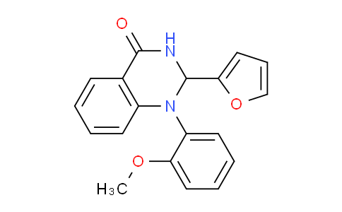 CAS No. 106059-70-5, 2-(Furan-2-yl)-1-(2-methoxyphenyl)-2,3-dihydroquinazolin-4(1H)-one