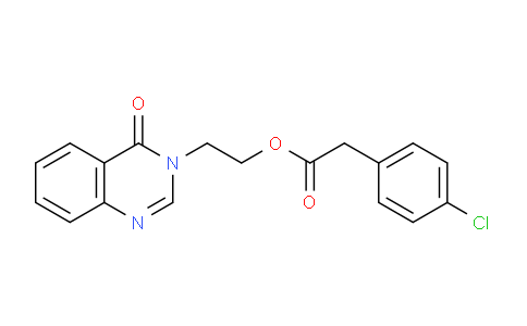 CAS No. 107250-05-5, 2-(4-Oxoquinazolin-3(4H)-yl)ethyl 2-(4-chlorophenyl)acetate