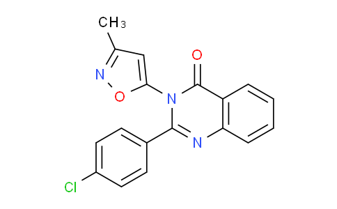 CAS No. 90059-40-8, 2-(4-Chlorophenyl)-3-(3-methylisoxazol-5-yl)quinazolin-4(3H)-one
