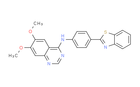 DY783213 | 920519-42-2 | N-(4-(Benzo[d]thiazol-2-yl)phenyl)-6,7-dimethoxyquinazolin-4-amine