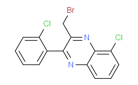 CAS No. 1064137-43-4, 3-(bromomethyl)-5-chloro-2-(2-chlorophenyl)quinoxaline