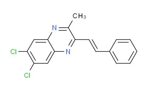 CAS No. 25606-79-5, (E)-6,7-dichloro-2-methyl-3-styrylquinoxaline