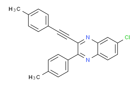 CAS No. 1319039-37-6, 6-chloro-2-(p-tolyl)-3-(p-tolylethynyl)quinoxaline