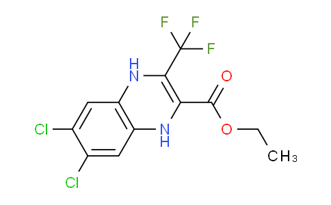 CAS No. 957062-92-9, Ethyl 6,7-dichloro-3-(trifluoromethyl)-1,4-dihydroquinoxaline-2-carboxylate