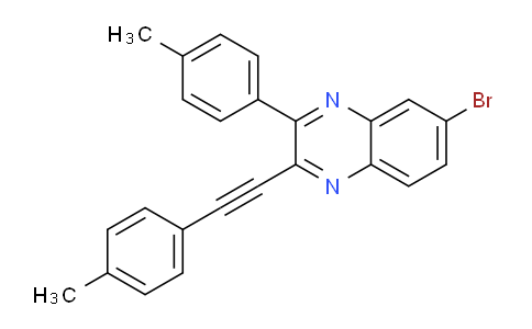 CAS No. 1319039-31-0, 6-bromo-3-(p-tolyl)-2-(p-tolylethynyl)quinoxaline