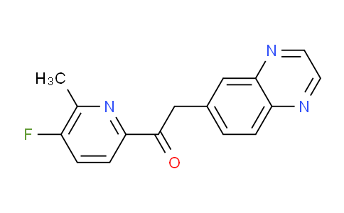 CAS No. 1132610-44-6, 1-(5-fluoro-6-methylpyridin-2-yl)-2-(quinoxalin-6-yl)ethan-1-one