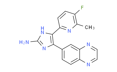 CAS No. 1132610-46-8, 5-(5-fluoro-6-methylpyridin-2-yl)-4-(quinoxalin-6-yl)-1H-imidazol-2-amine