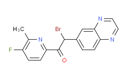 CAS No. 1132610-54-8, 2-bromo-1-(5-fluoro-6-methylpyridin-2-yl)-2-(quinoxalin-6-yl)ethan-1-one
