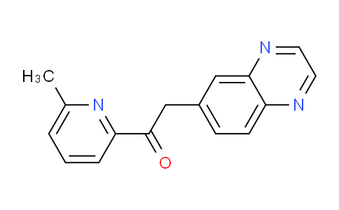 CAS No. 1334763-80-2, 1-(6-methylpyridin-2-yl)-2-(quinoxalin-6-yl)ethan-1-one