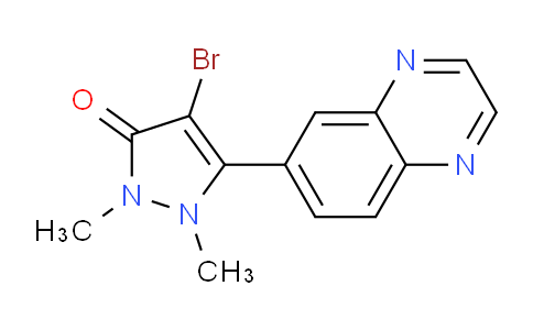 CAS No. 1208320-93-7, 4-bromo-1,2-dimethyl-5-(quinoxalin-6-yl)-1,2-dihydro-3H-pyrazol-3-one