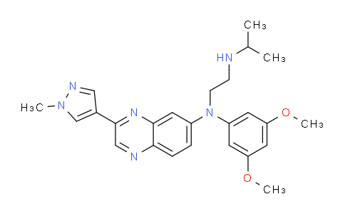 CAS No. 1346242-81-6, N1-(3,5-dimethoxyphenyl)-N2-isopropyl-N1-(3-(1-methyl-1H-pyrazol-4-yl)quinoxalin-6-yl)ethane-1,2-diamine