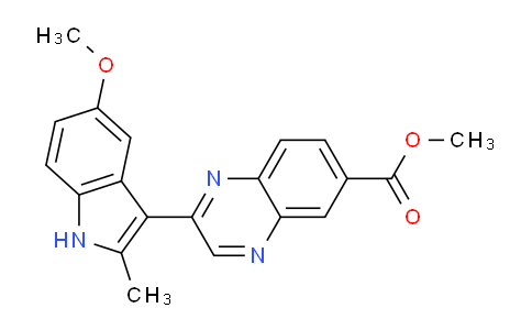 CAS No. 1314446-48-4, Methyl 2-(5-methoxy-2-methyl-1H-indol-3-yl)quinoxaline-6-carboxylate
